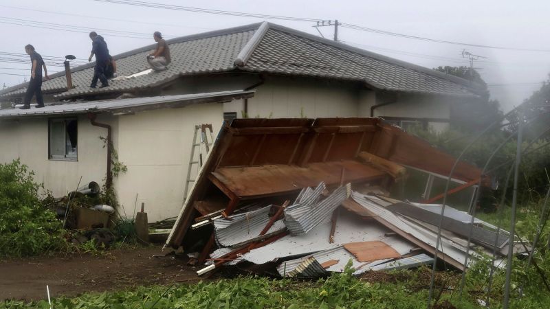 Japan urges 1 million to evacuate as lumbering Typhoon Shanshan threatens south with up to a meter of rain