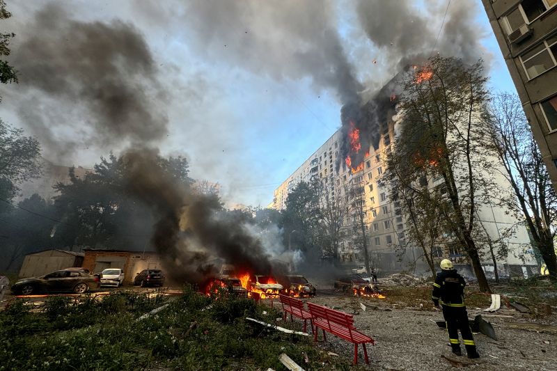 Russian bomb attack on Ukraine’s Kharkiv leaves at least 6 dead, nearly 100 injured