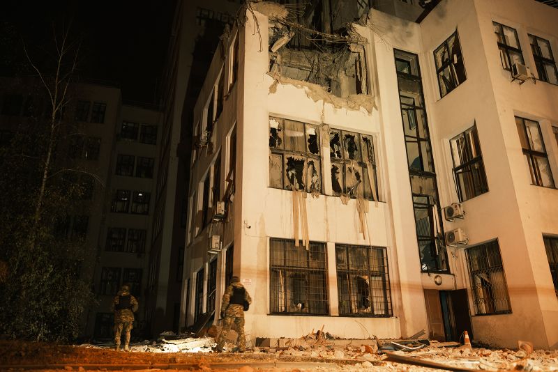 Russia bombs historic Soviet skyscraper in Ukraine’s Kharkiv