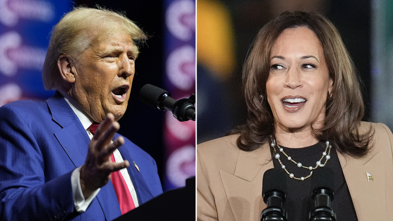 Trump, Harris dead even in national poll, with just 1 in 4 saying country headed in right direction