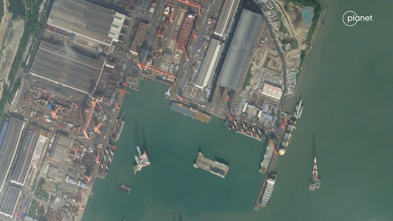 Satellite imagery shows mystery ship built in China amid breakneck naval expansion